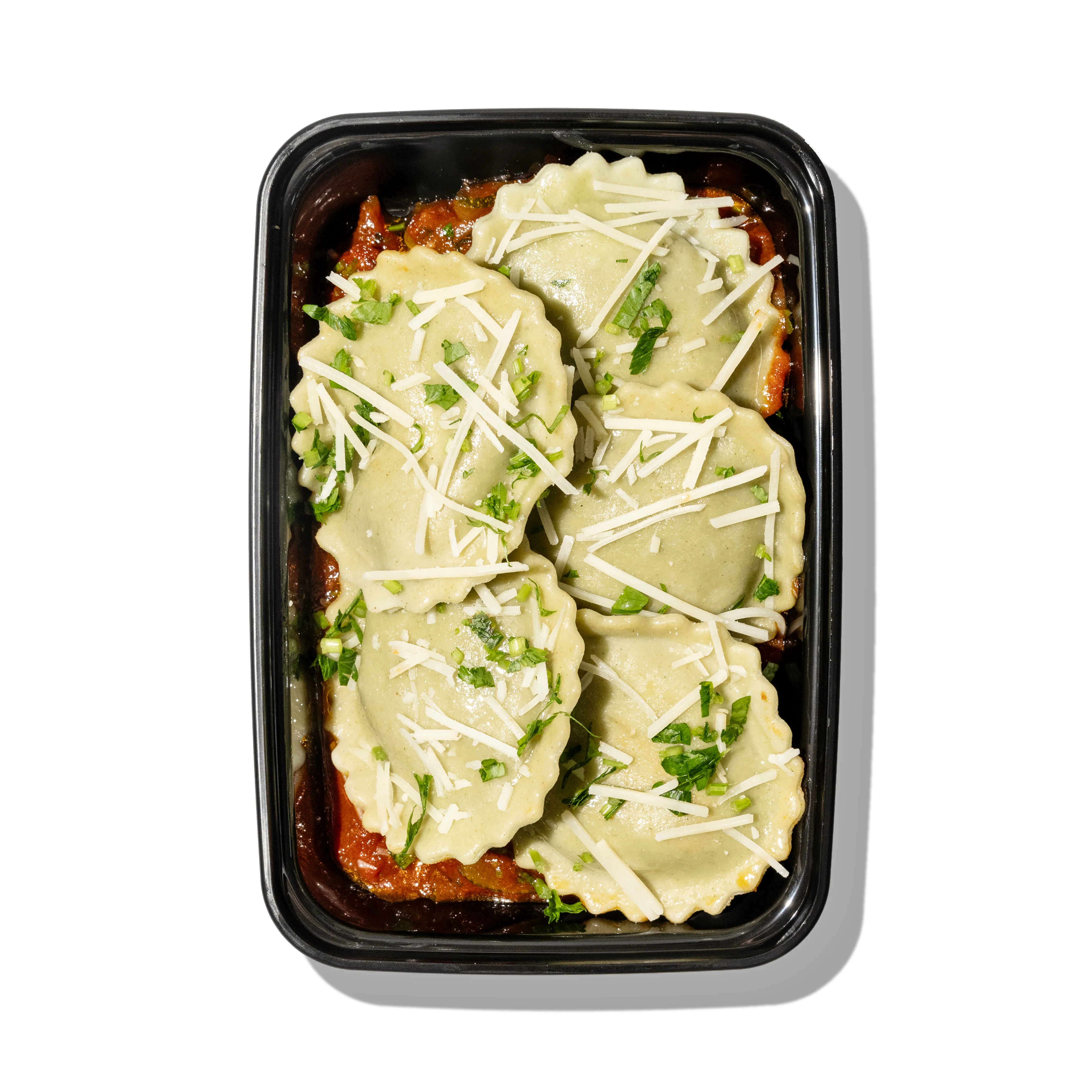 30 -  Vegetarian Spinach and Ricotta Ravioli with Arrabbiata Sauce and Parmesan - Image 4