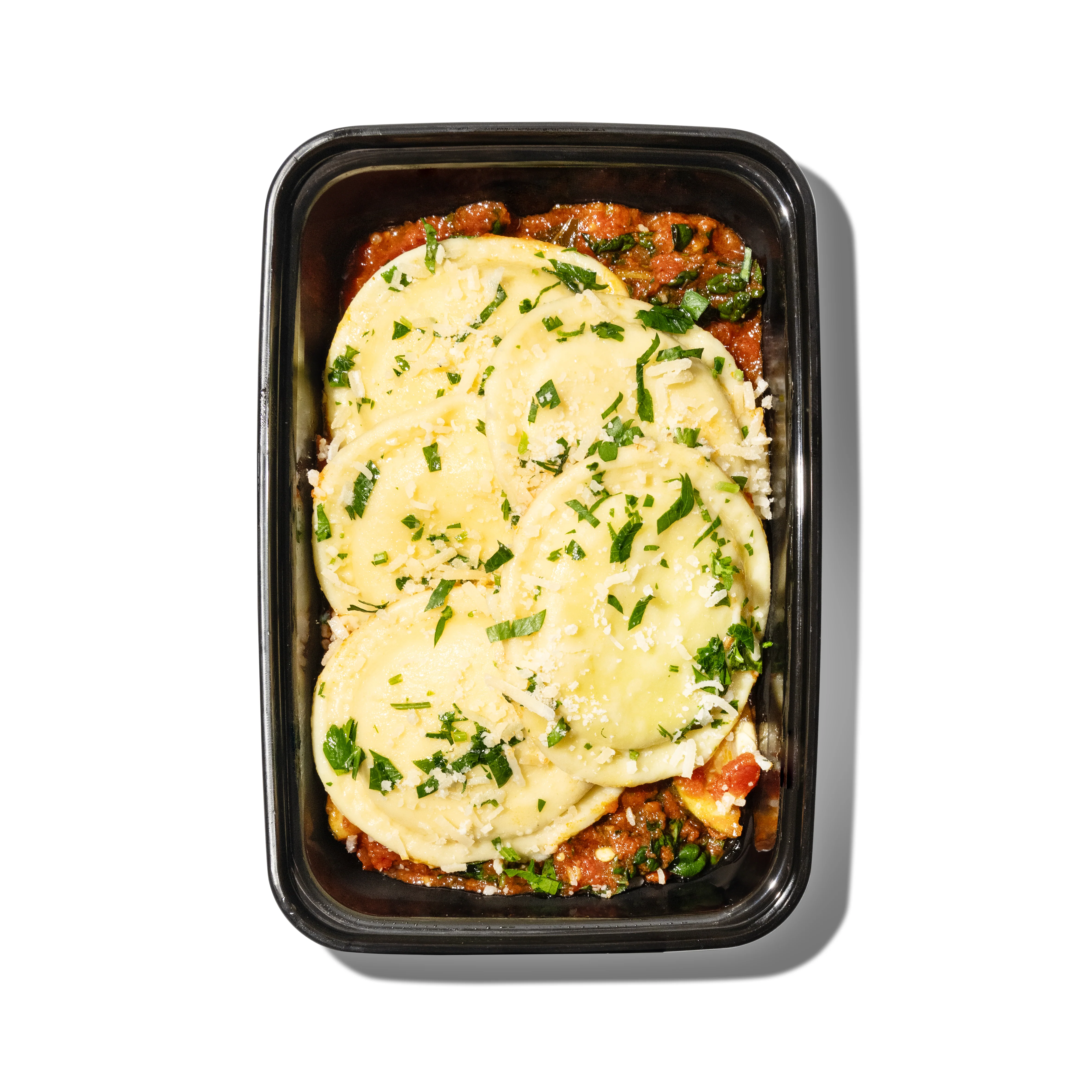 30 -  Vegetarian Spinach and Ricotta Ravioli with Arrabbiata Sauce and Parmesan - Image 5